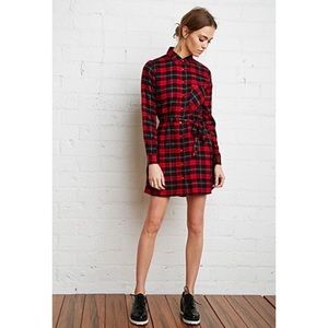 Forever 21 Dresses - Forever 21 Red Plaid Shirt Dress Tunic Forever 21 Dresses - Forever 21 Red Plaid Shirt Dress Tunic